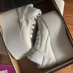 YRU white platform sneakers (rare)